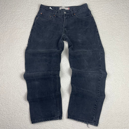 Levis 550 Relaxed Fit Stone Wash Fade Black Jeans