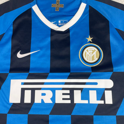 Nike Inter Milan Pirelli Home Soccer Jersey Blue Black Striped