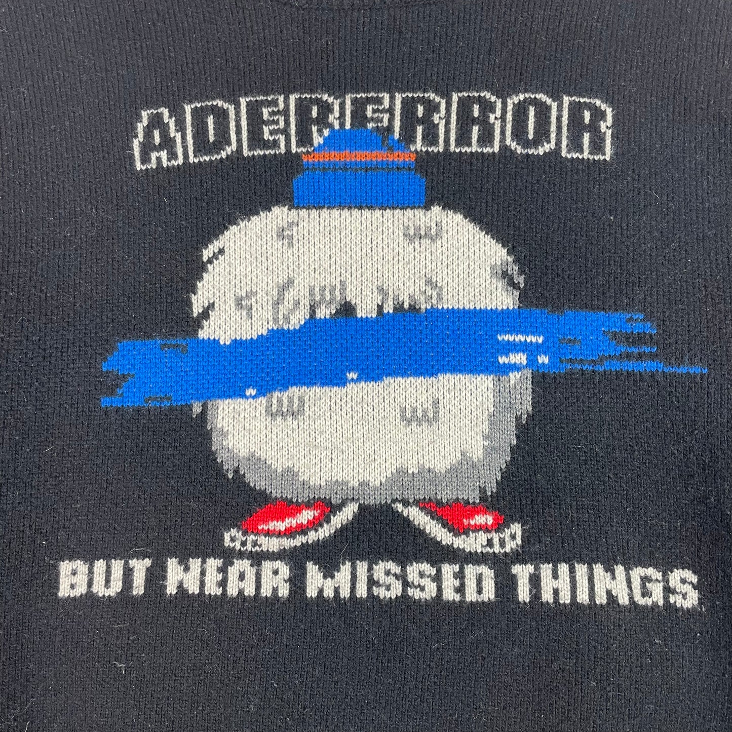 Adererror Heavy Knit Graphic Drop Shoulder Graphic Sweater