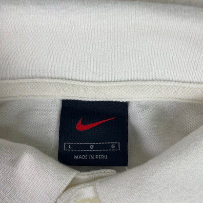 Vintage Nike Center Logo Cream White Polo