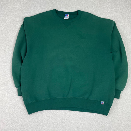 Vintage Russell Made in USA Forest Green Blank Pullover Sweatshirt