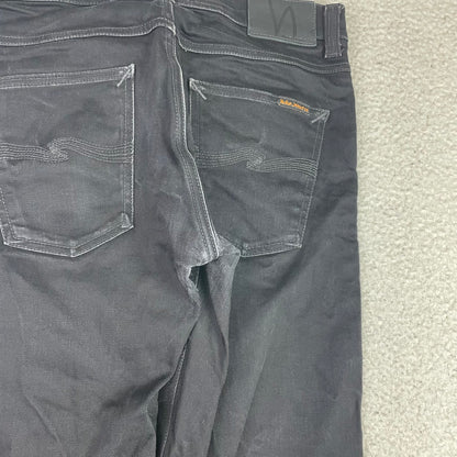 Nudie Jeans Co Black Denim Slim Straight Jeans