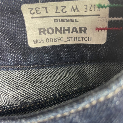 Y2K Diesel Ronhar Dark Wash Stretch Denim Flare Jeans 27 Made In Italy
