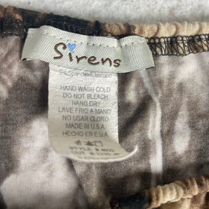 Y2K Sirens Brown Tie Dye Flare Bell Sleeve Blouse M Dark Fairy Grunge