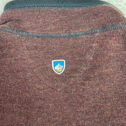 Kuhl Maroon Burgundy Alpaca Fleece Zip Up Jacket
