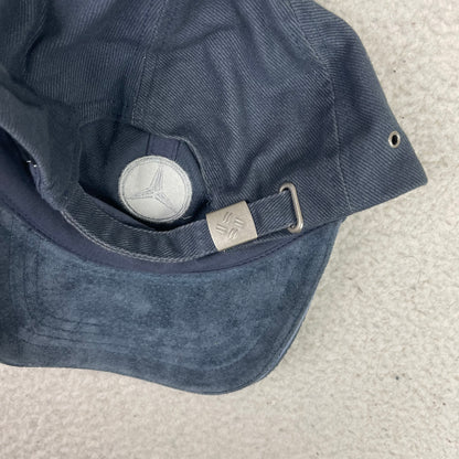 Vintage Navy Blue Mercedes Benz Logo Strapback Hat