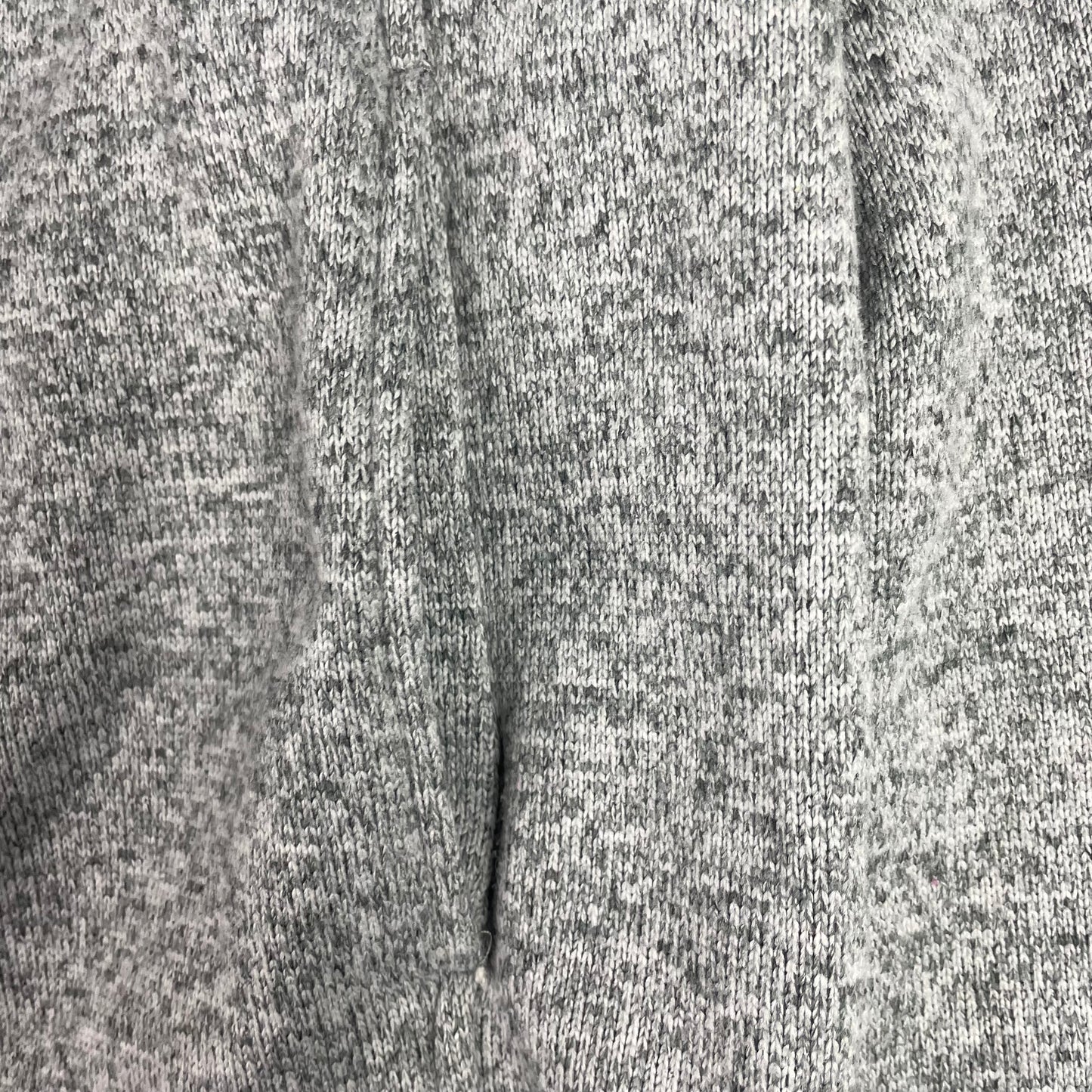 L.L.Bean Grey Heather 1/4 Snap Mock Neck Sweater Fleece