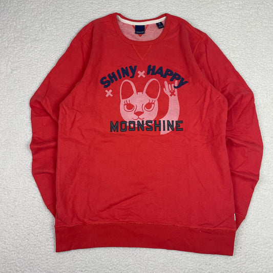 Scotch & Soda Maneki-neko Cat Red Pullover Sweatshirt