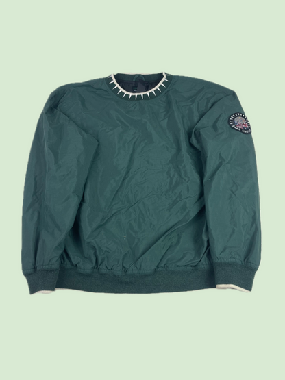 Greg Norman Green Shark Tooth Windbreaker Pullover Jacket