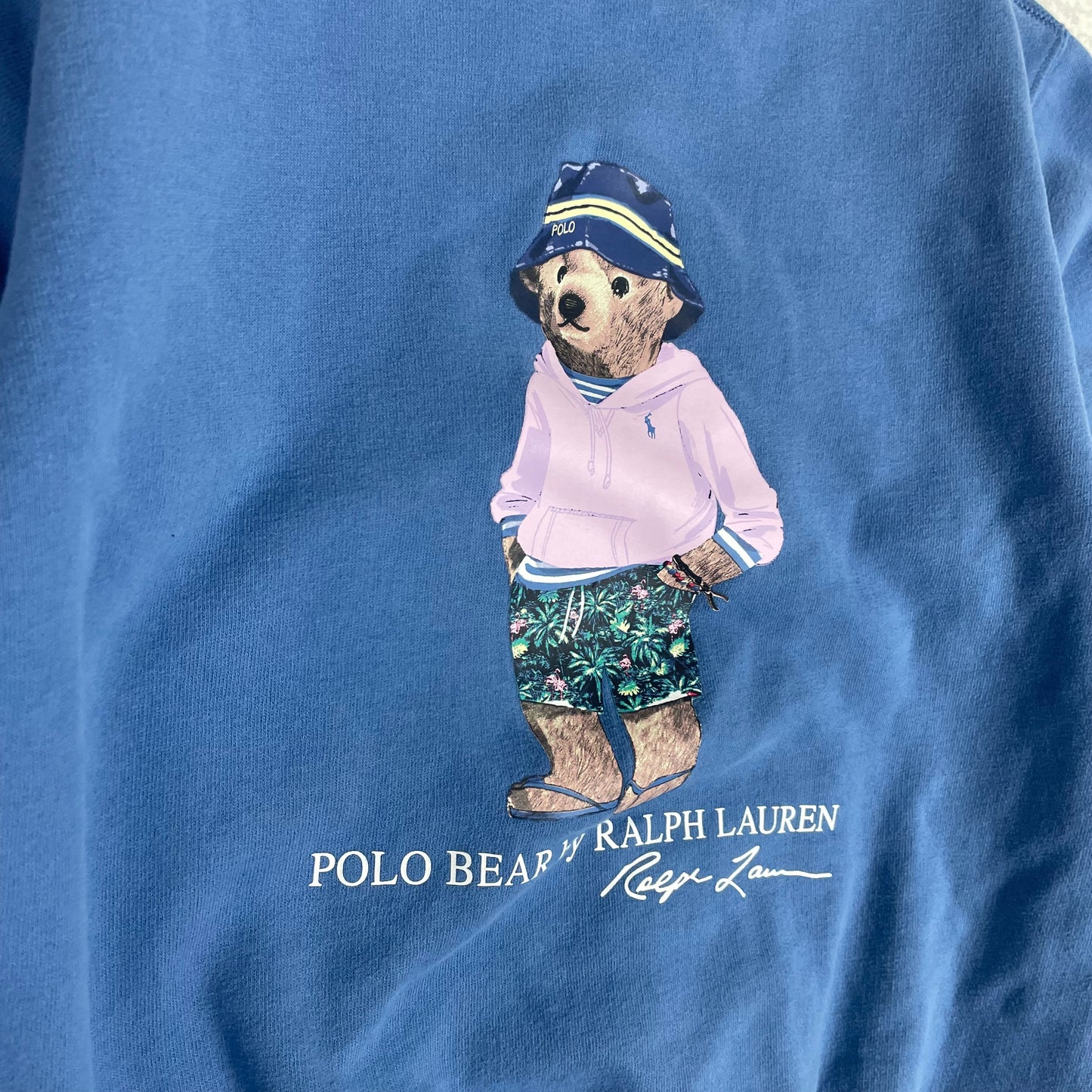 Ralph Lauren Polo Bear Bucket Hat Blue Sweatshirt