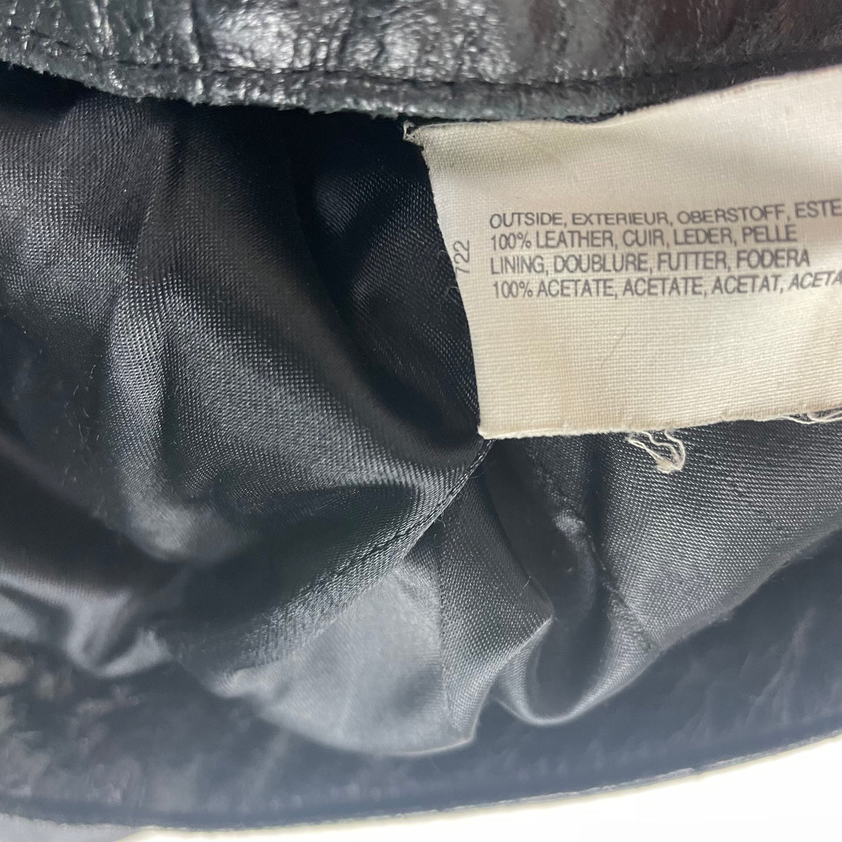 Esprit Black Leather Moto Jacket M Minimalist Quiet Luxury Mob Wife