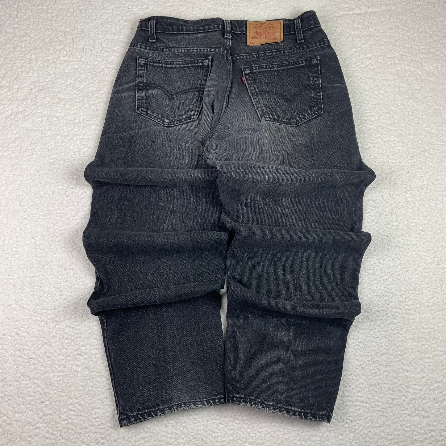 Vintage Levis 535 Euro Fit Gray Wash Barrel Drop Crotch Jeans