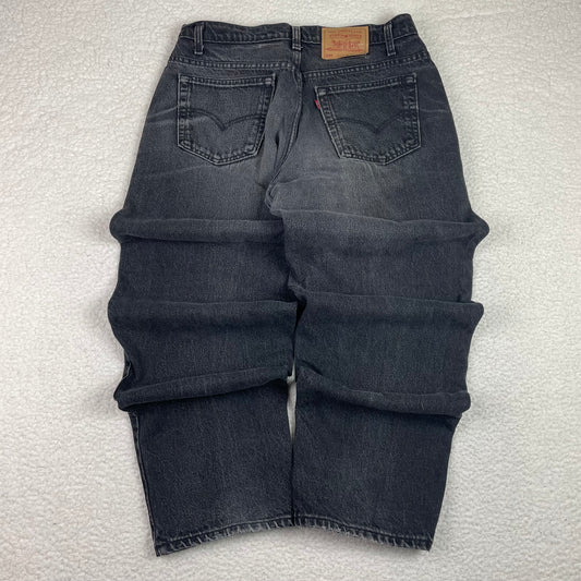 Vintage Levis 535 Euro Fit Gray Wash Barrel Drop Crotch Jeans