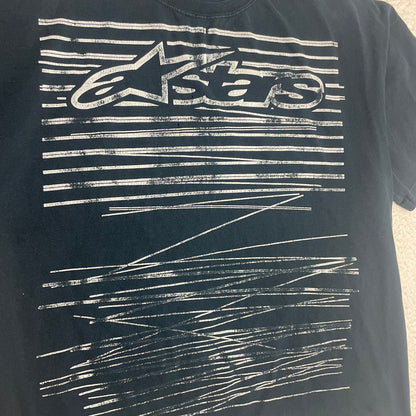 Y2K Alpinestars Black Graphic Logo Spellout Shirt