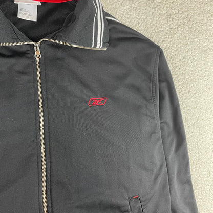 Vintage Reebok Black Zip Up Funnel Neck Track Jacket