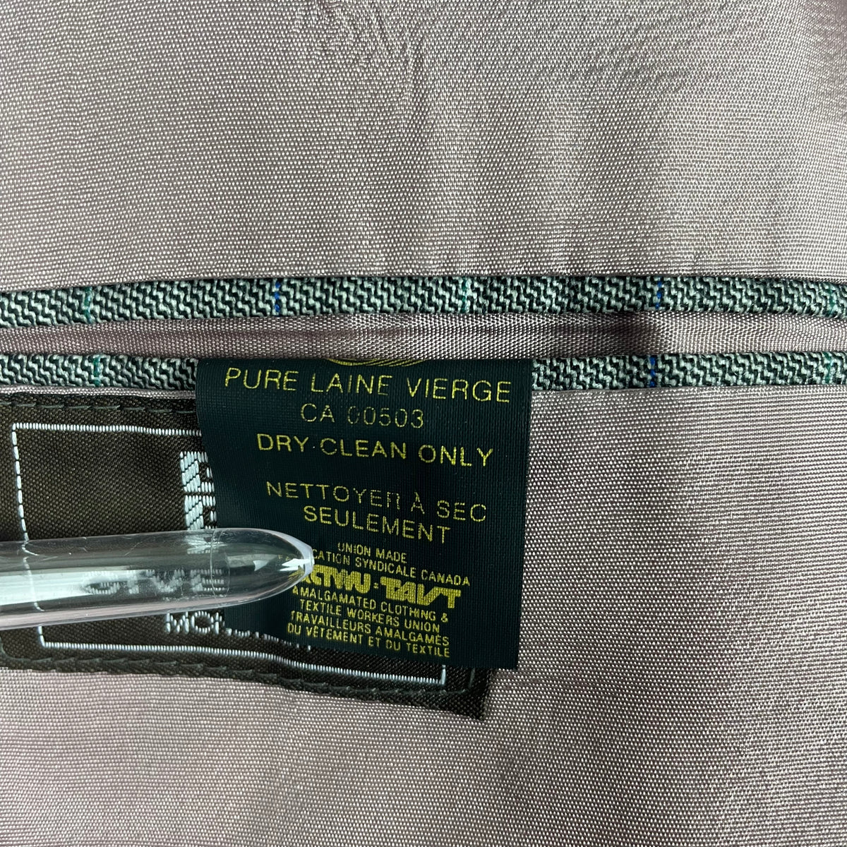 Vintage Givenchy Monsieur Grey Virgin Wool Double Breasted Blazer 42