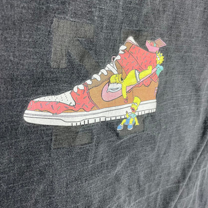 Bootleg Off-White x Simpsons Distressed Graphic Shirt