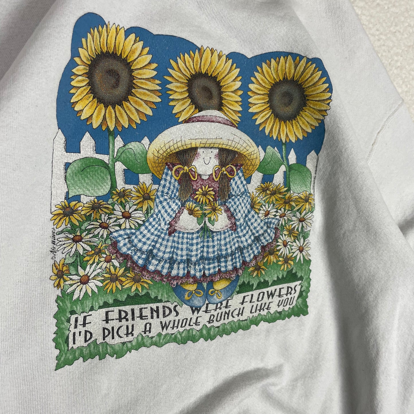 Vintage Sunflowers Gardening Humour Pullover Sweatshirt