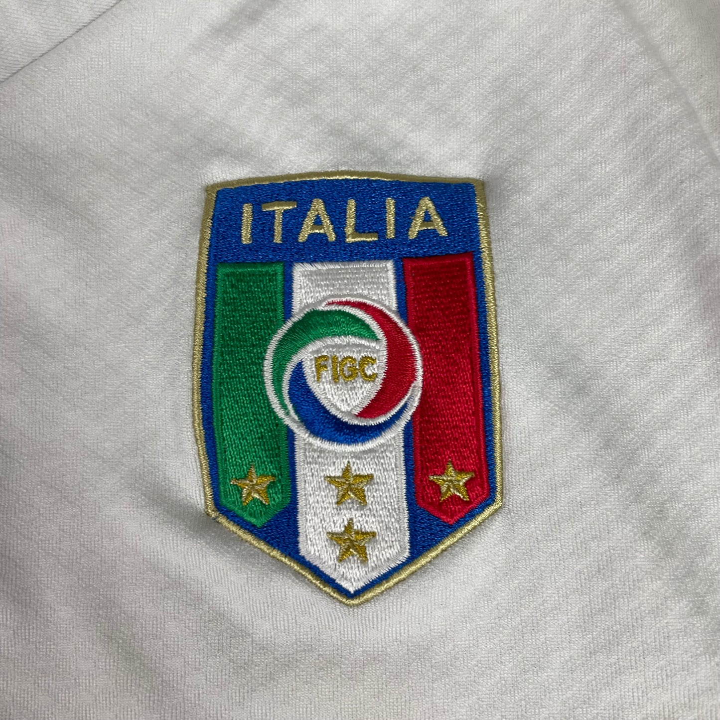 Vintage Puma Italy FIGC National Team Soccer Jersey White Blue