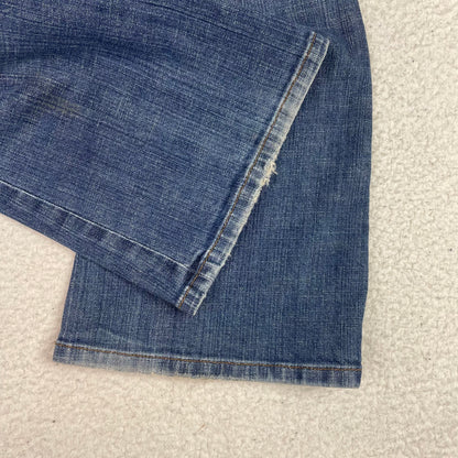 Y2K Juicy Couture Blue Rhinestone Heart Bootcut Jeans 29 Coquette Gyaru