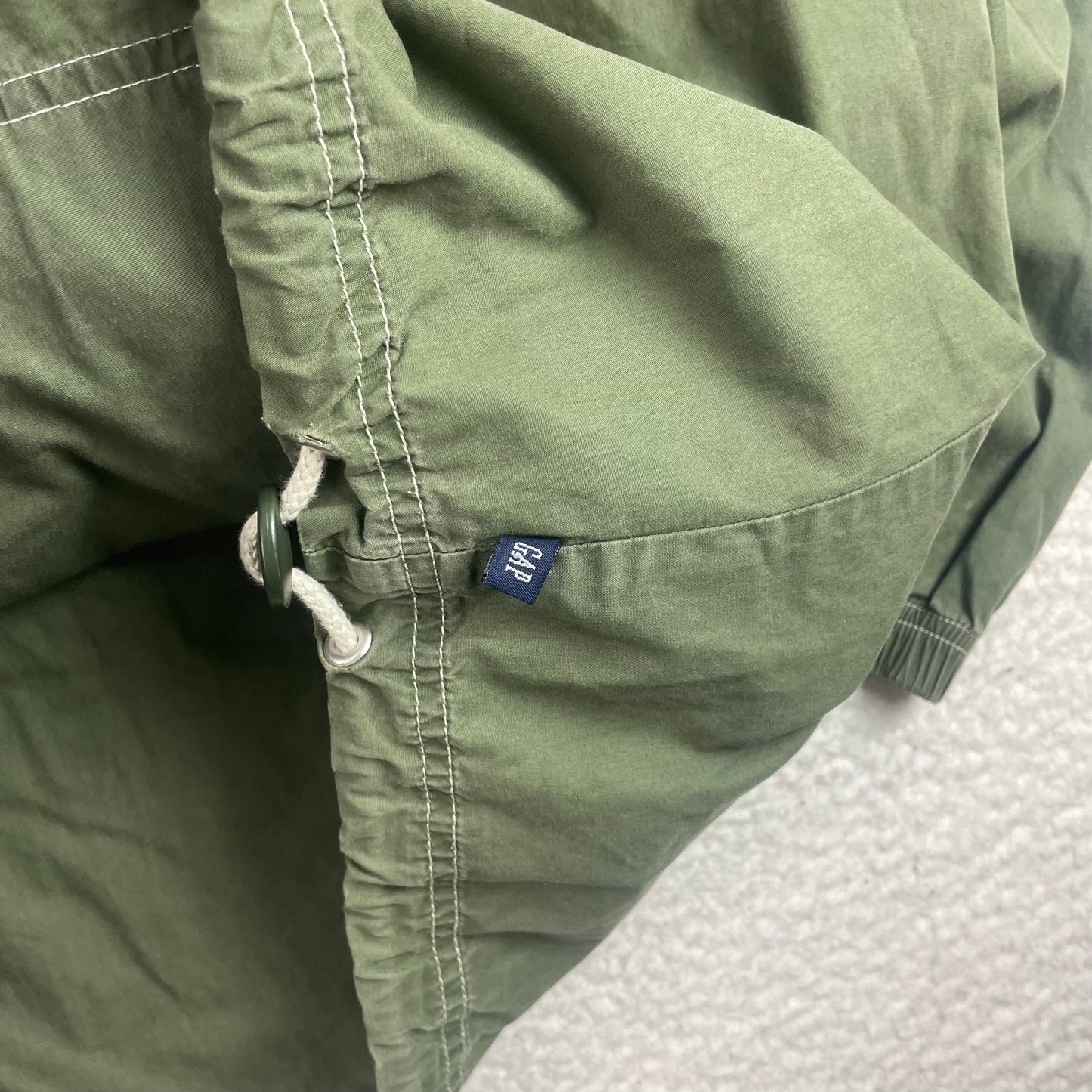 Vintage Gap 1/2 Zip Up Sage Green Anorak Hoodie Jacket