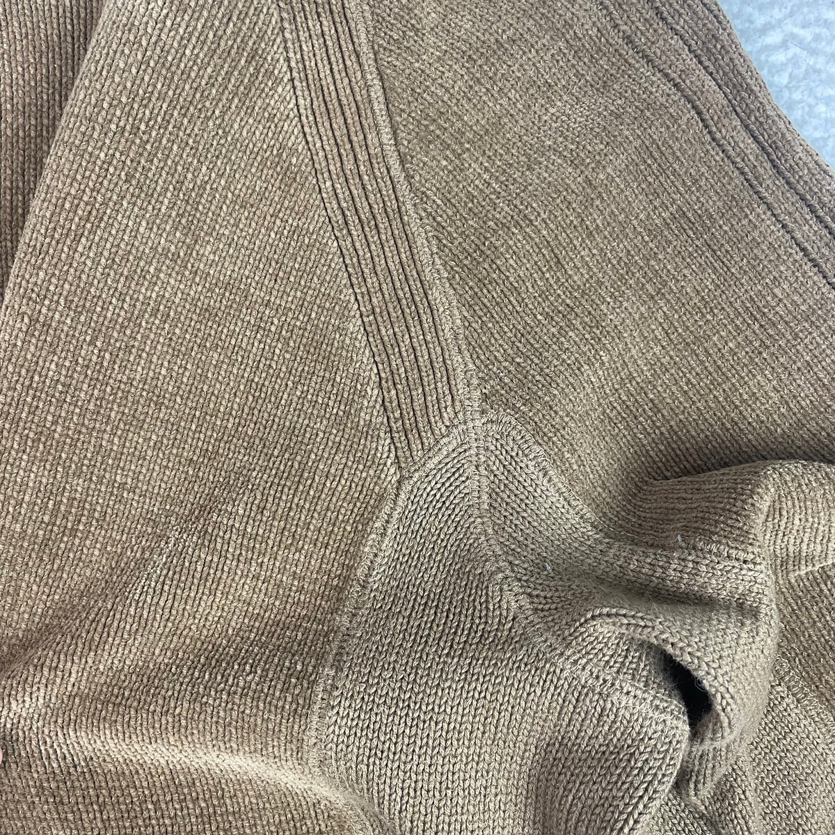 Brody Brown Ribbed Textured Knit Crewneck Sweater M Minimalist