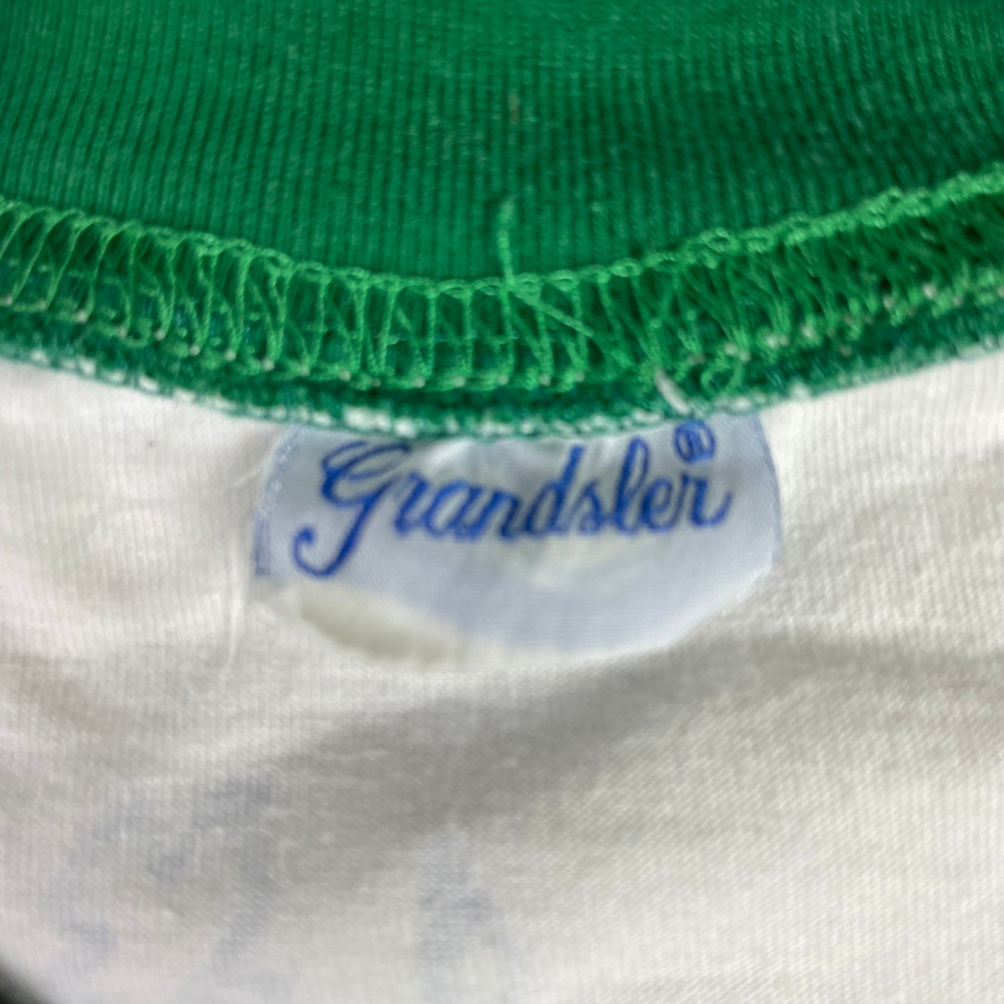 Grandsler John 13:34 Religious Ringer Graphic T-Shirt White Green