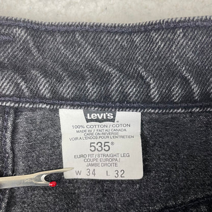Vintage Levis 535 Euro Fit Gray Wash Barrel Drop Crotch Jeans