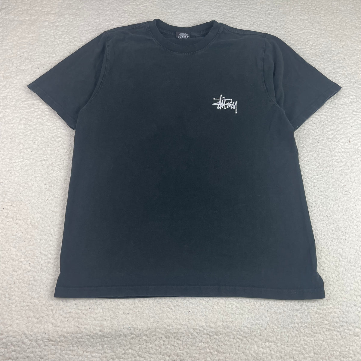 Stussy Black Logo Graphic Shirt S Skate Street Grunge
