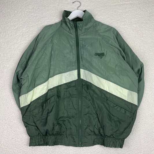 Vintage Windriver Chevron Green Color Block Windbreaker Jacket