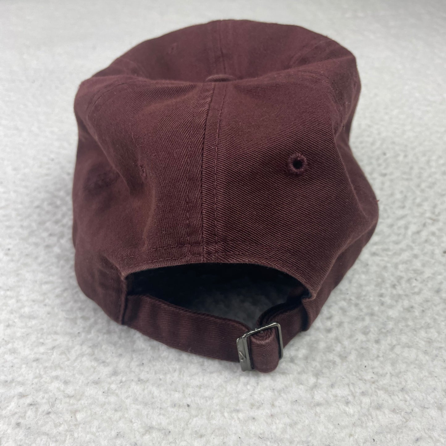 Vintage Nike Burgundy Strapback Center Logo Hat