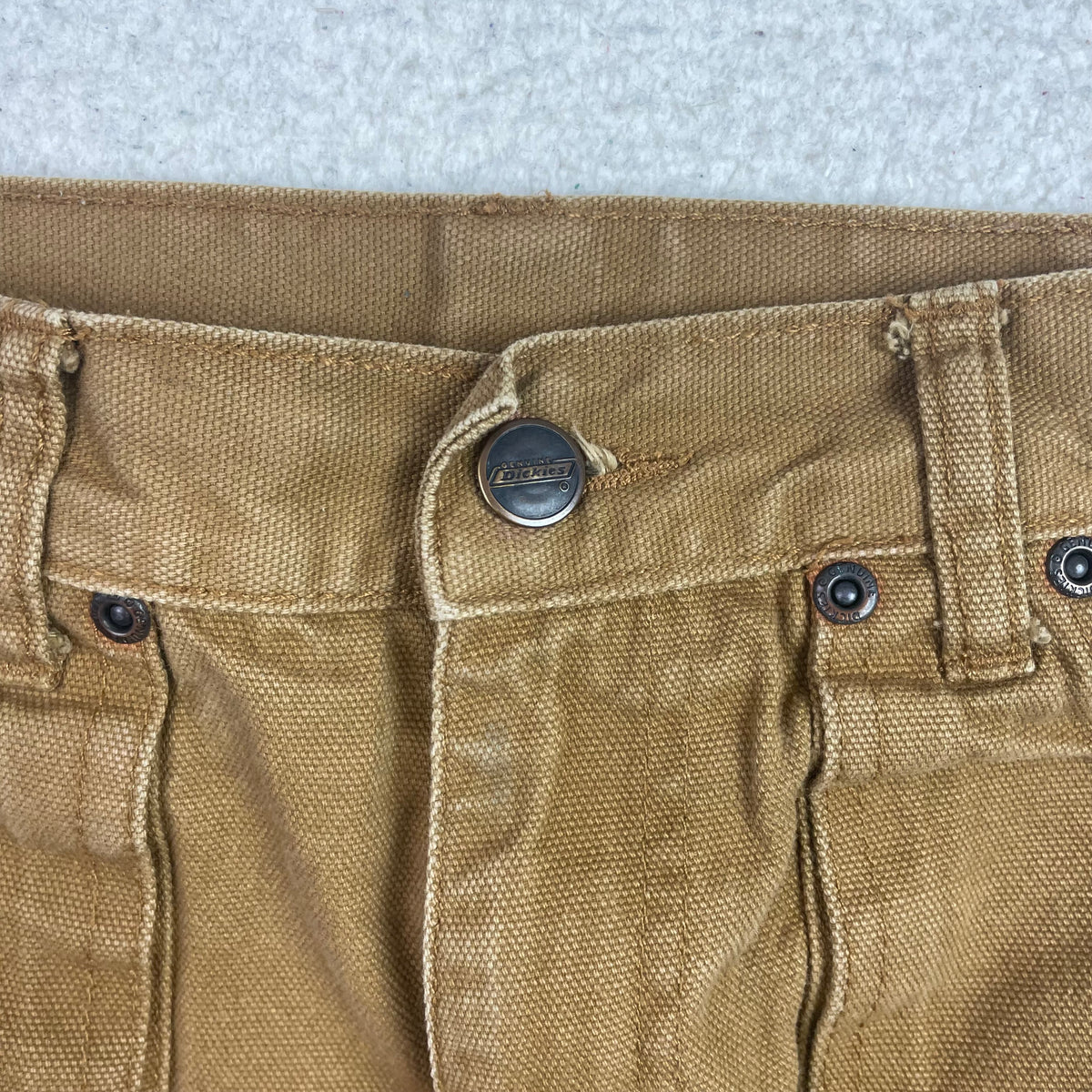 Dickies Tan Double Knee Carpenter Pants 30x30 Paint Splatter Distressed