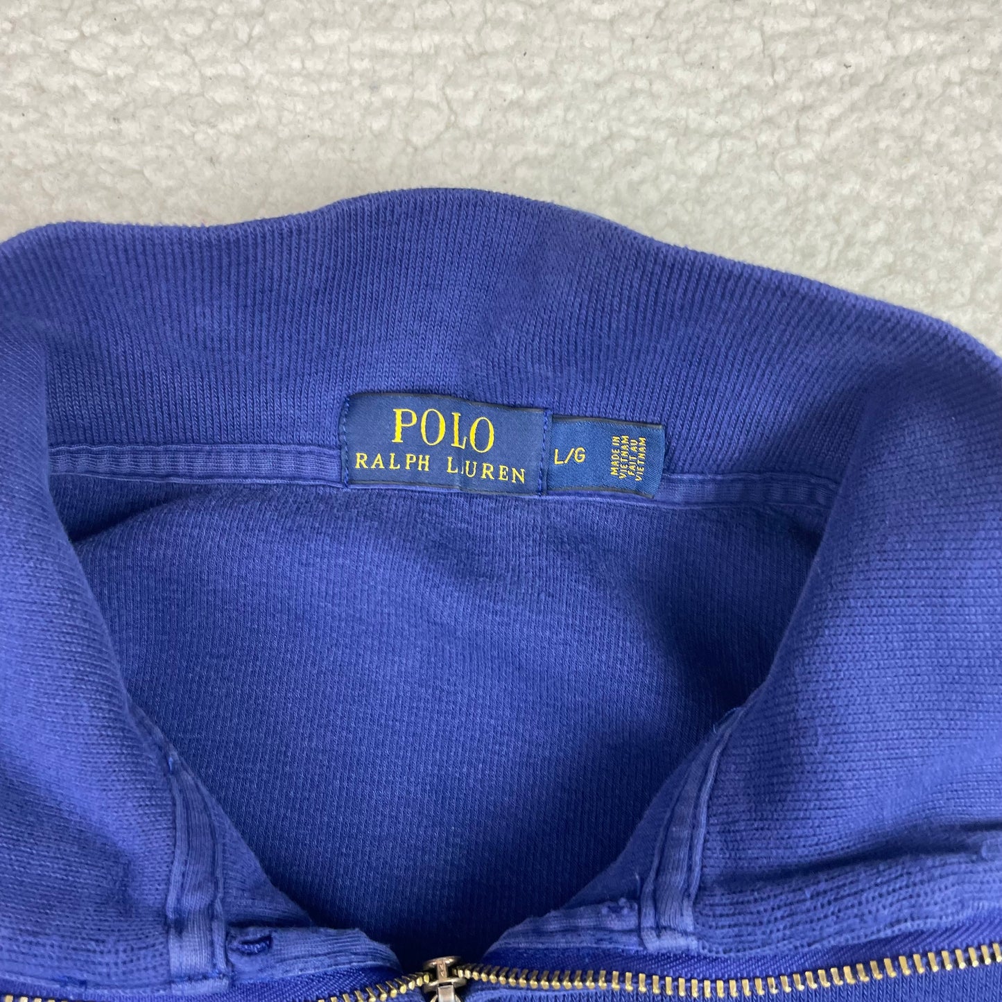 Vintage Polo Ralph Lauren 1/4 Zip Up Blue Sweater