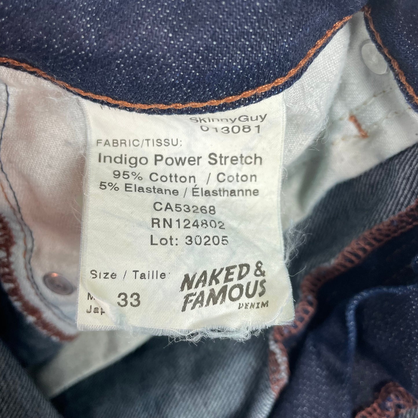 Naked & Famous Indigo Power Stretch Skinny Guy Jeans