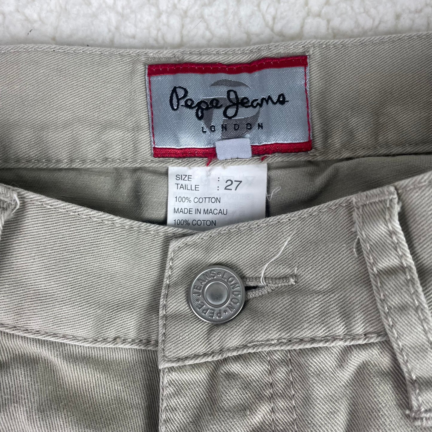 Vintage Pepe Jeans Tan Khaki Carpenter Cargo Pants