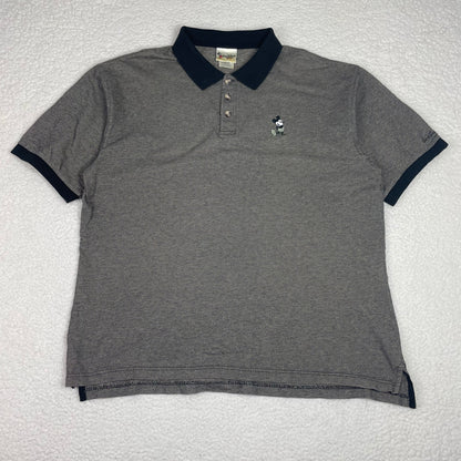 Vintage Mickey Mouse Disney World Herringbone Polo