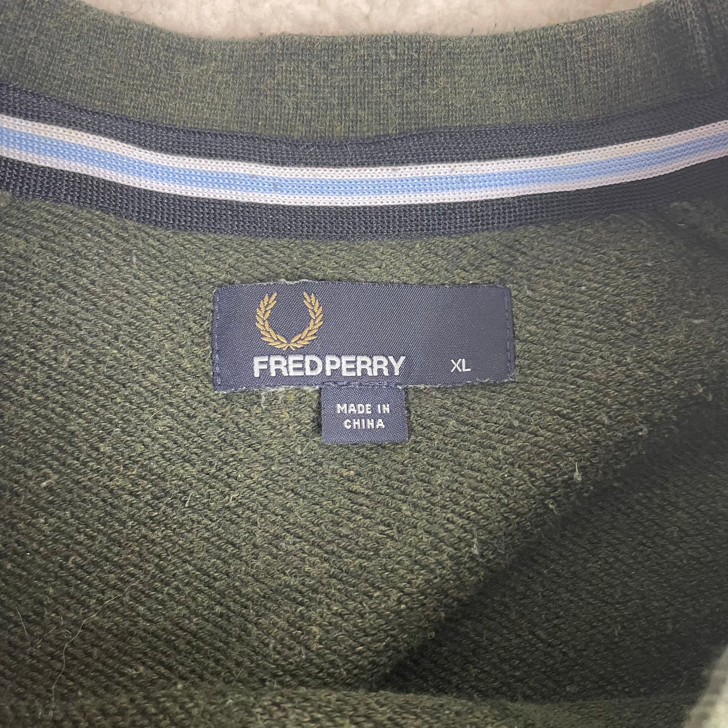 Vintage Fred Perry Sage Green Smoke Gray Crewneck Sweater