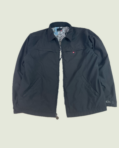 Y2K Quiksilver Harrington Black Zip Up Windbreaker Jacket