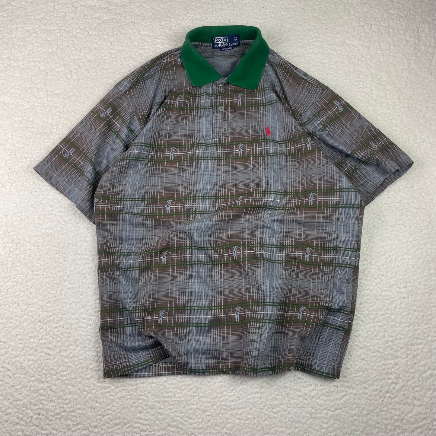 Vintage Polo Ralph Lauren Golf Pattern Polo