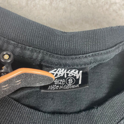 Stussy Black Logo Graphic Shirt S Skate Street Grunge