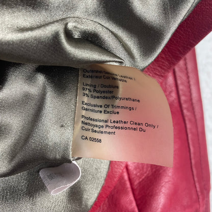 Danier Red Racer Italian Leather Jacket