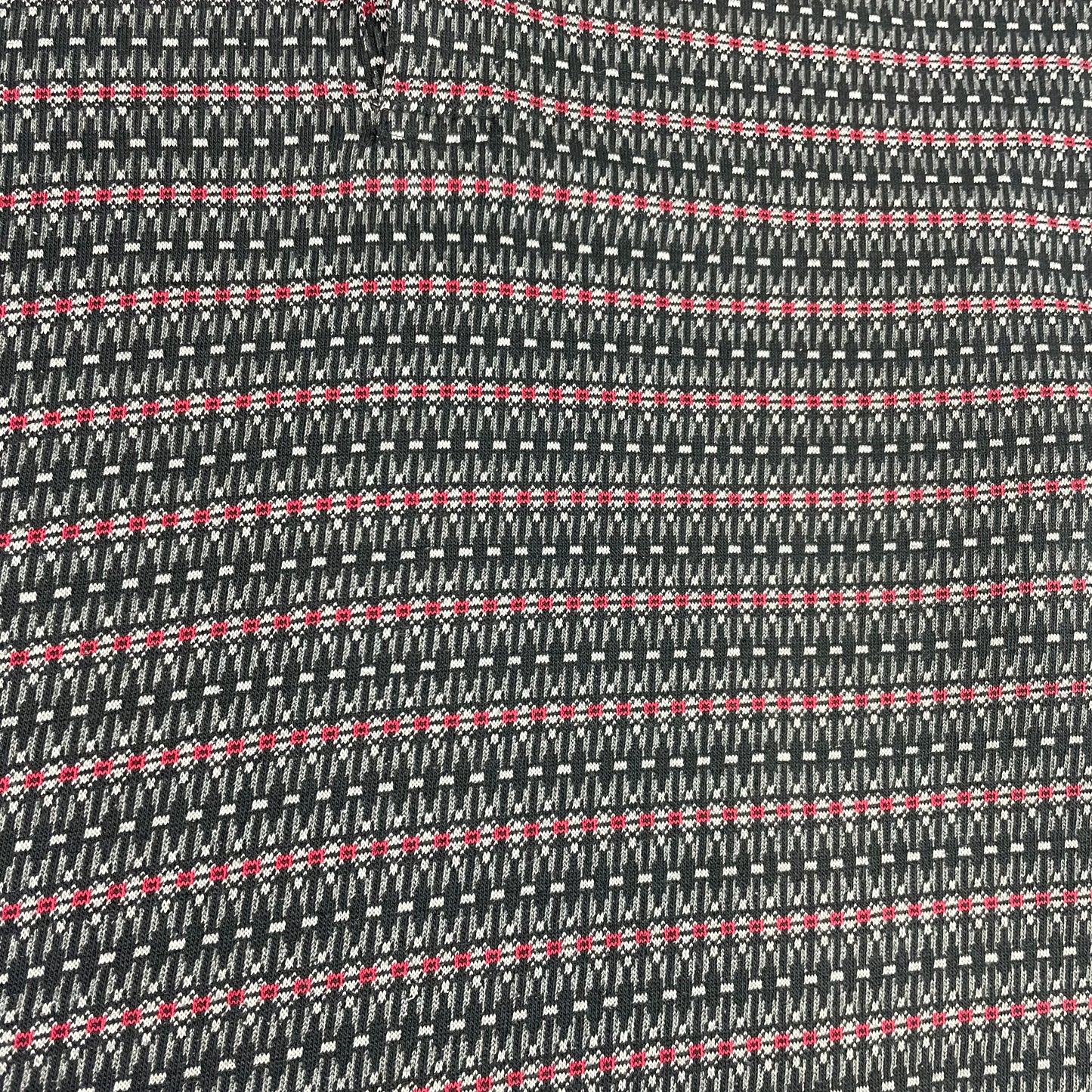 Vintage Knightsbridge Geometric Knit Polo Sweater