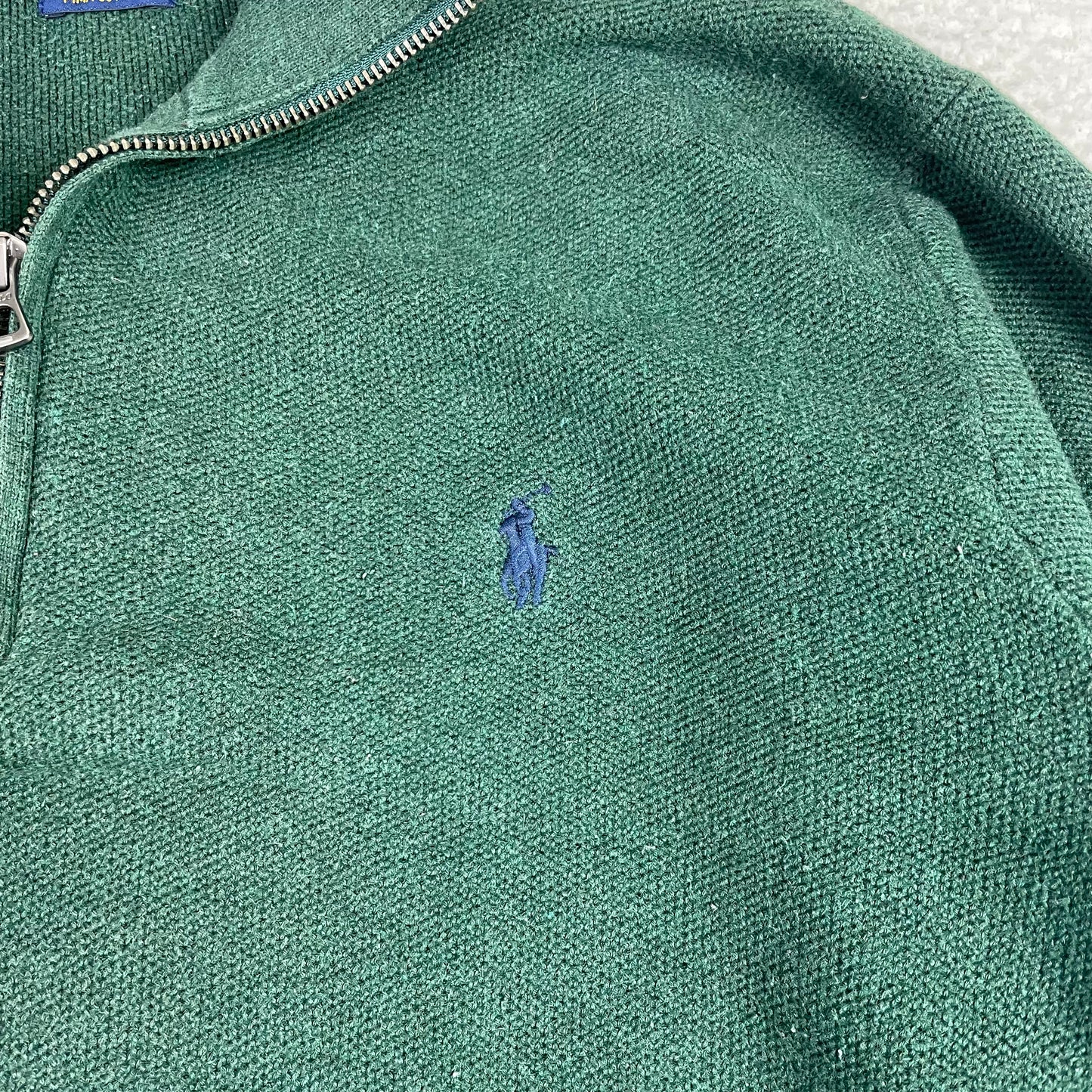 Vintage Polo Ralph Lauren 1/4 Zip Up Green Sweater