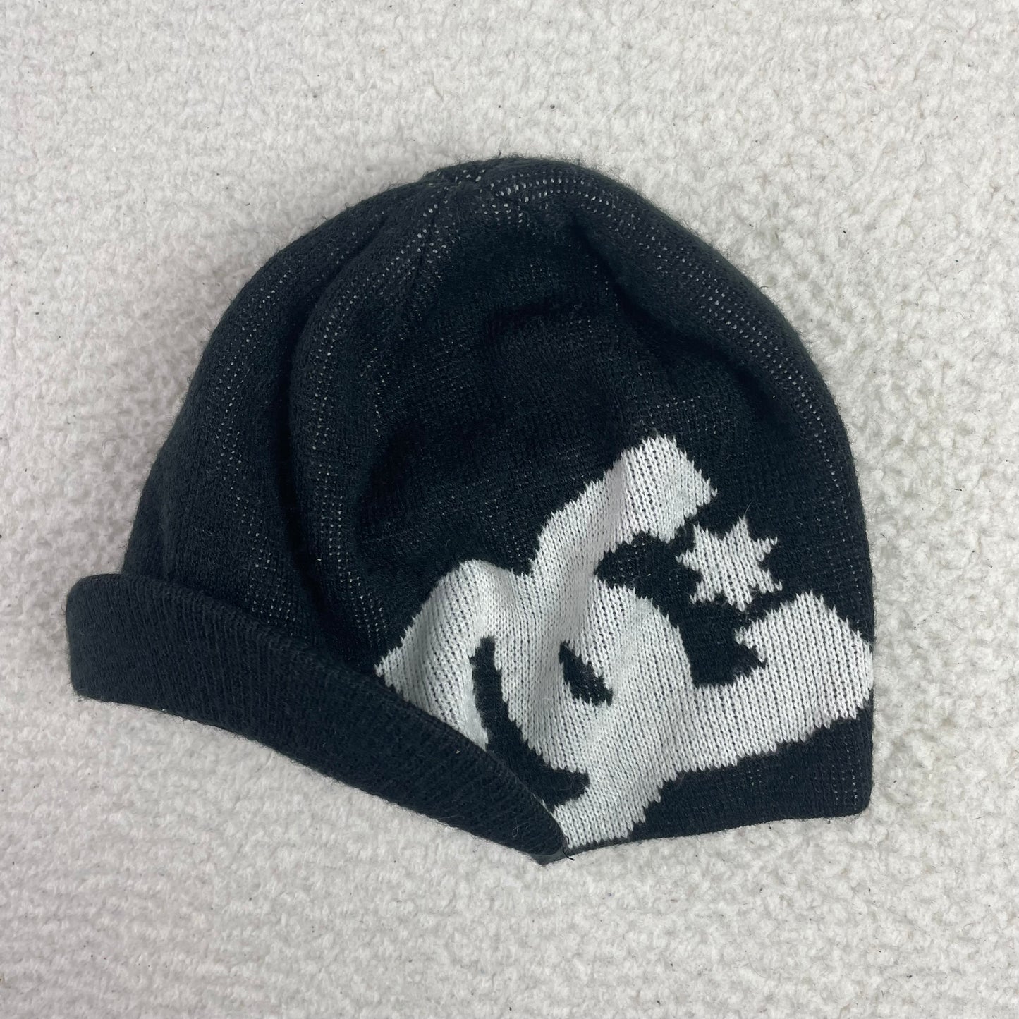 Vintage DC Shoes Skater Beanie Hat With Visor Brim