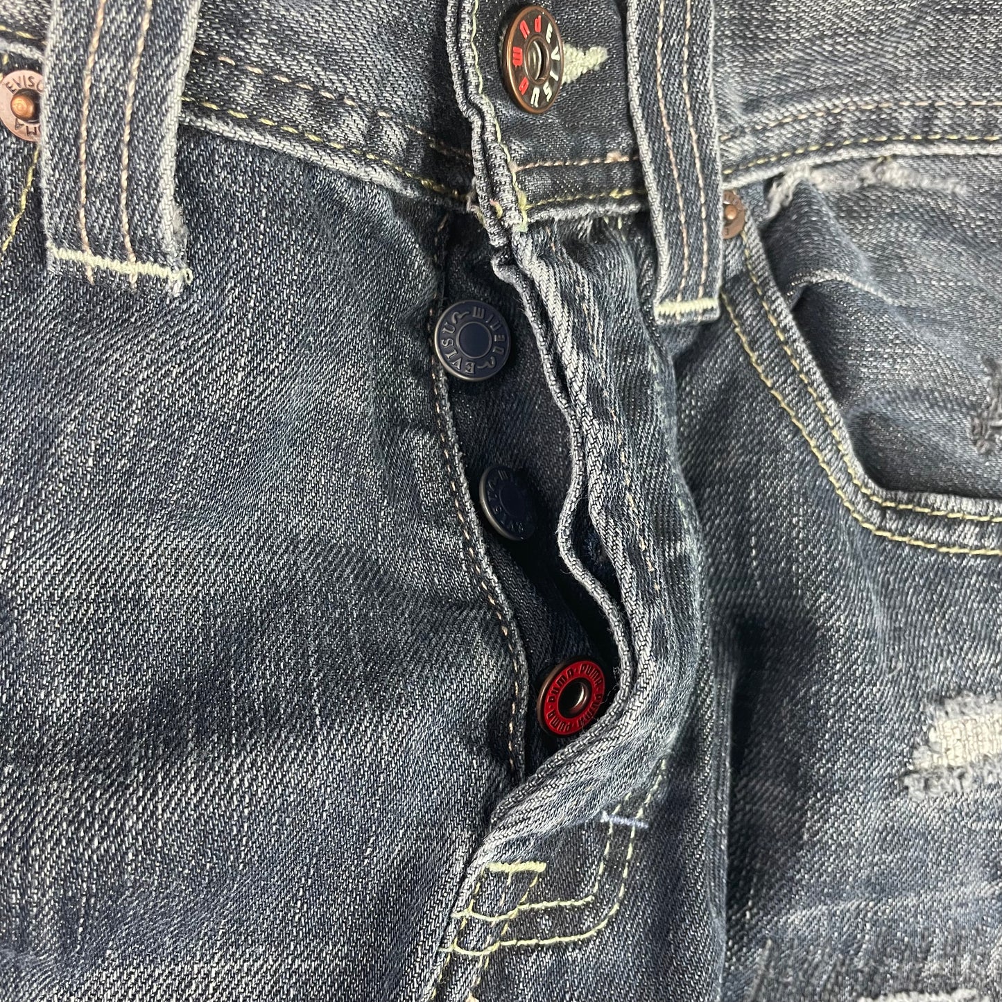 Evisu x Puma Dark Wash Seagull Logo Denim Jeans