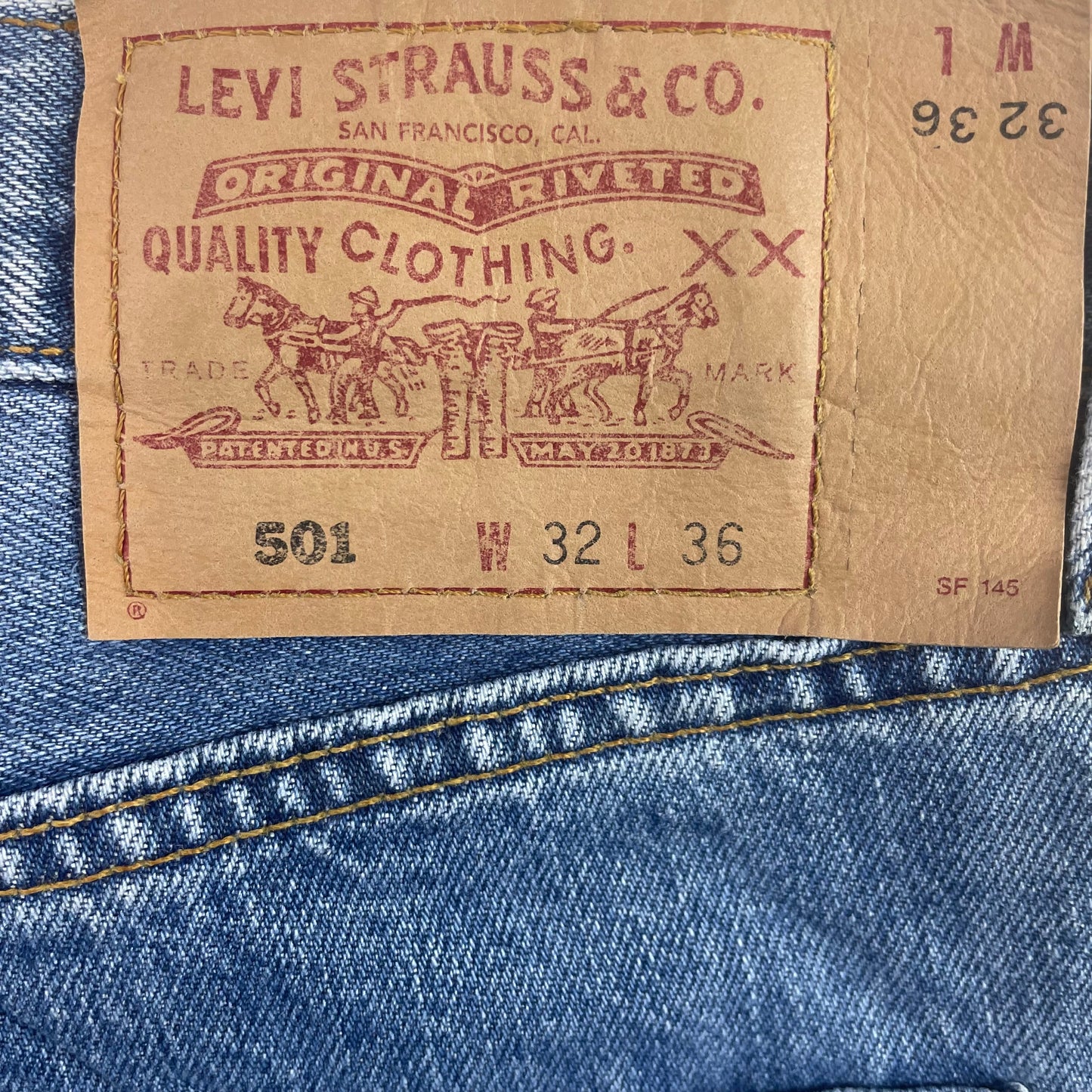 Vintage Levis 501 XX Button Fly Light Wash Jeans