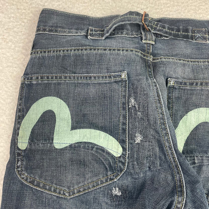 Evisu x Puma Dark Wash Seagull Logo Denim Jeans