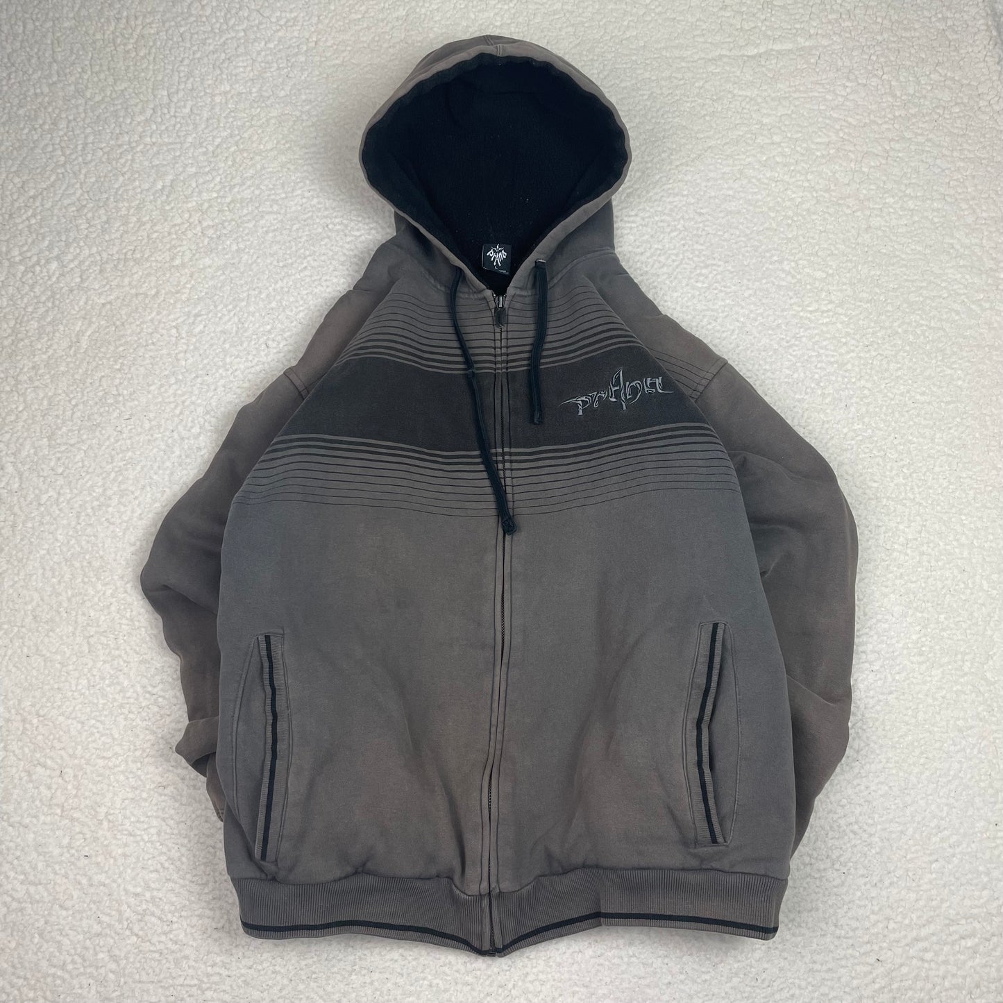 Vintage PrAna Y2K Striped Zip Up Hoodie