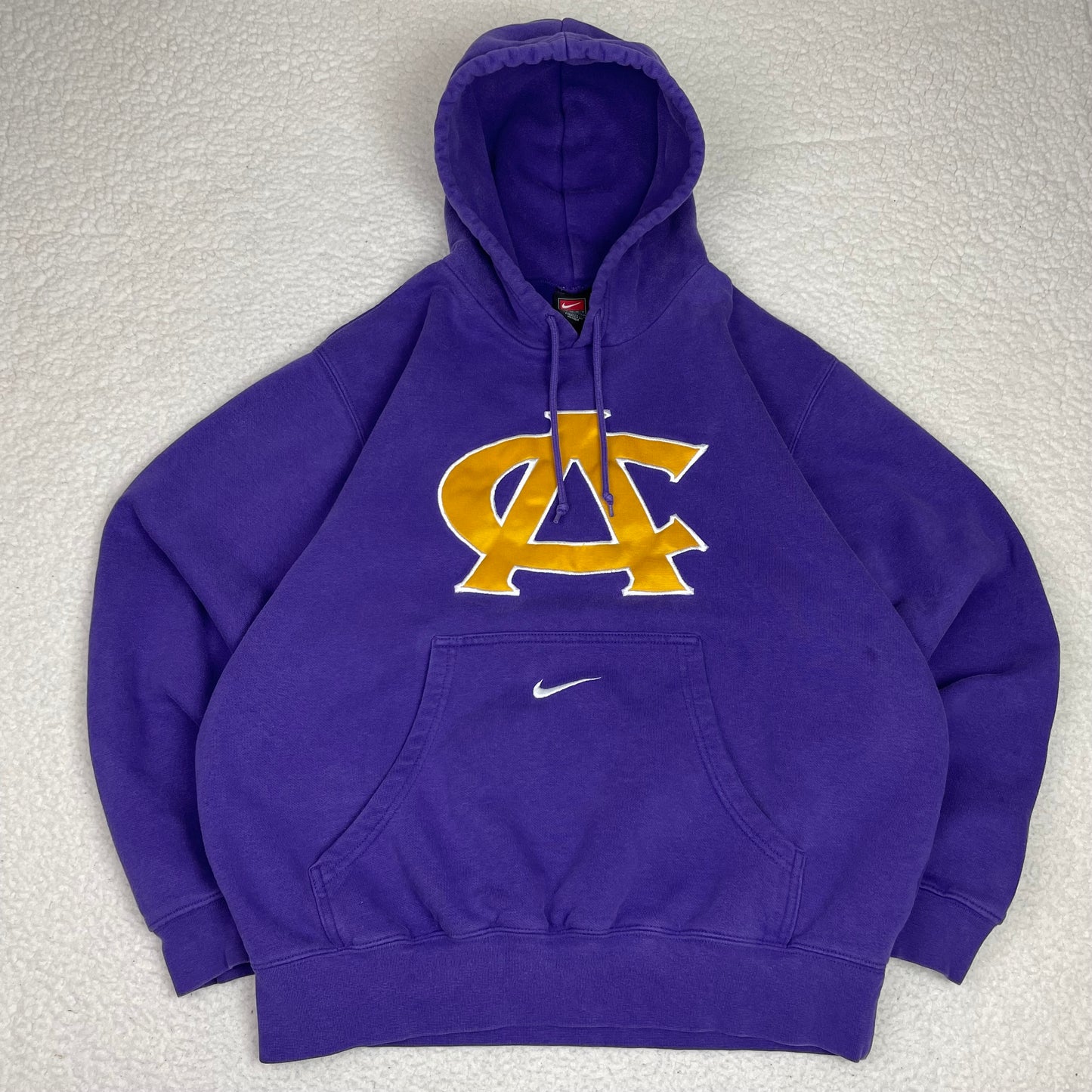 Vintage Nike Center Swoosh Pocket Purple Pullover Hoodie