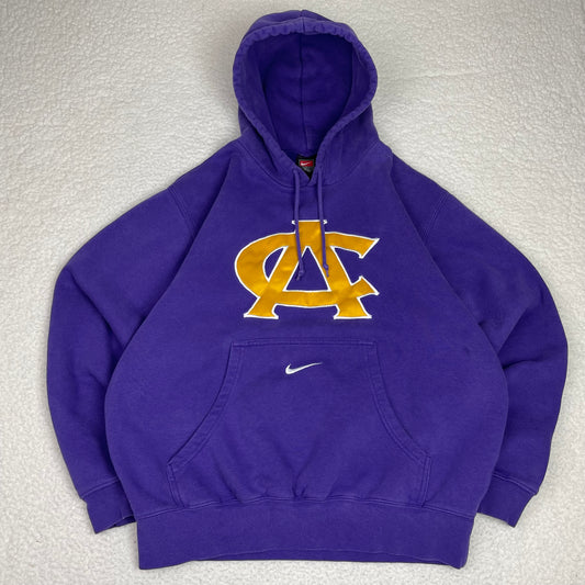 Vintage Nike Center Swoosh Pocket Purple Pullover Hoodie
